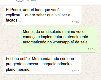 Captura depoimento automação whatsapp 4